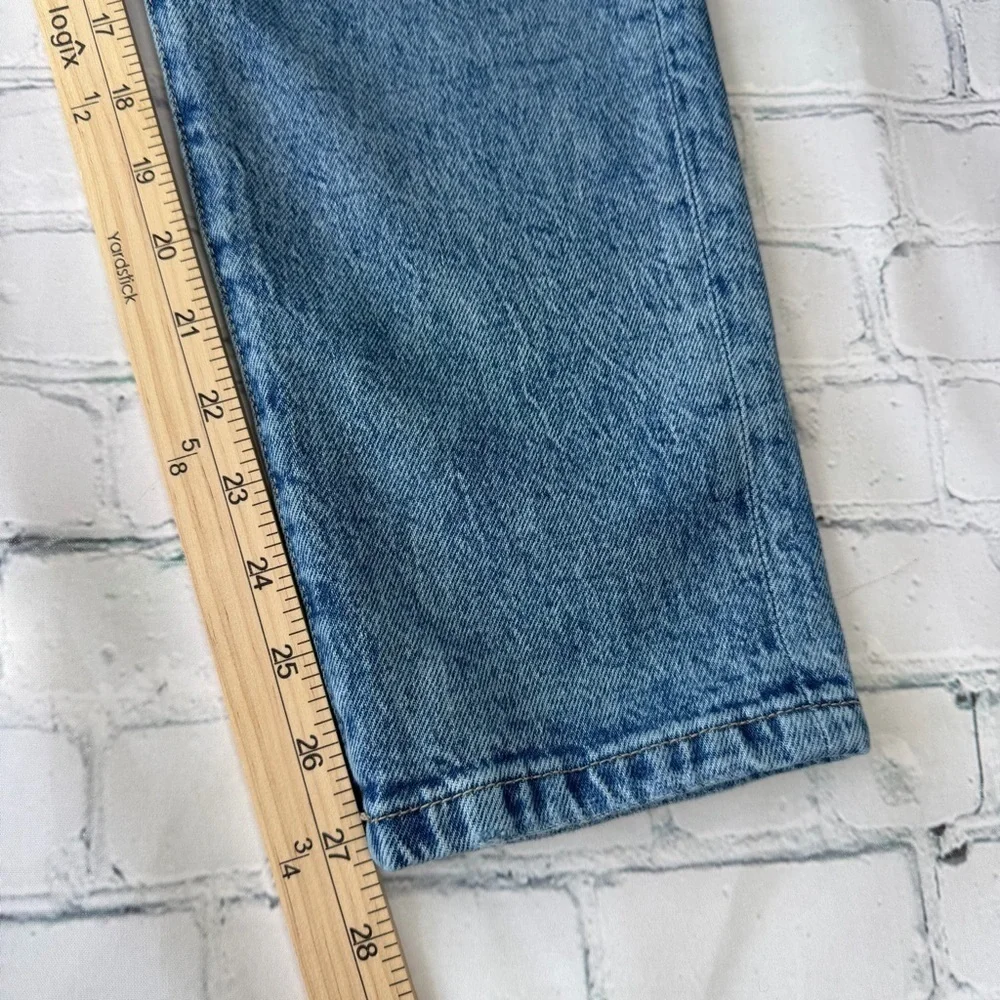 ✅ Zara Light Blue High Waist relaxed mom fit Jeans size 4 EUR 36